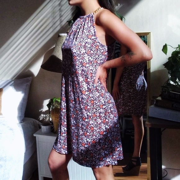 MICHAEL KORS Floral Print Drop Waist Dress EUC - Picture 2 of 8